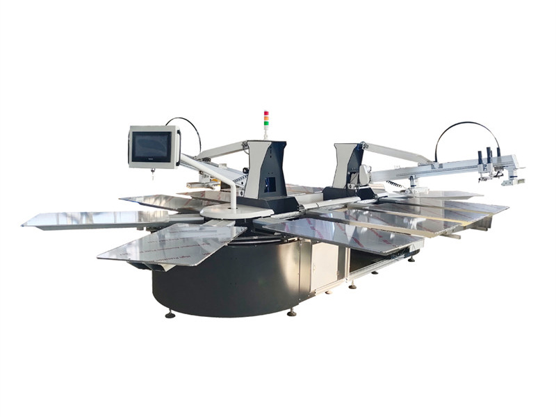 Automatic 2 color oval screen printing machine